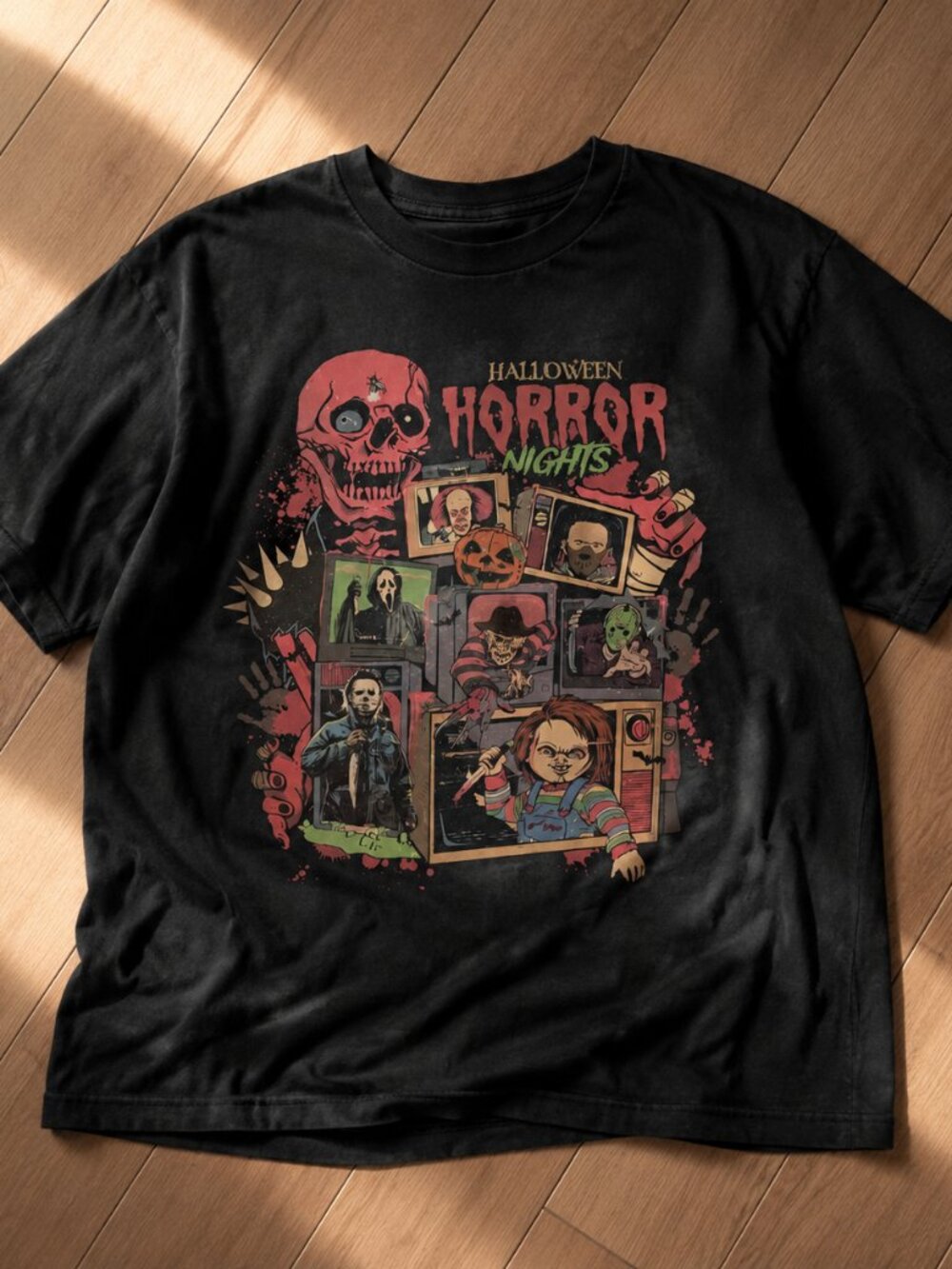 Halloween Horror Nights Shirt, Retro Movie Villain Tee, Vintage Scary Character